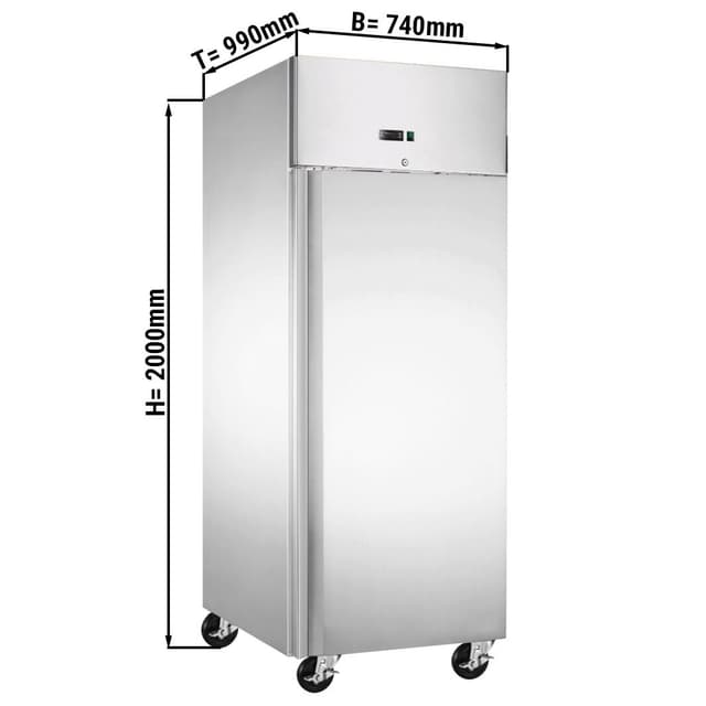 Bäckerei-Tiefkühlschrank Edelstahl ECO - EN 60x80 - 600 Liter - mit 1 Tür