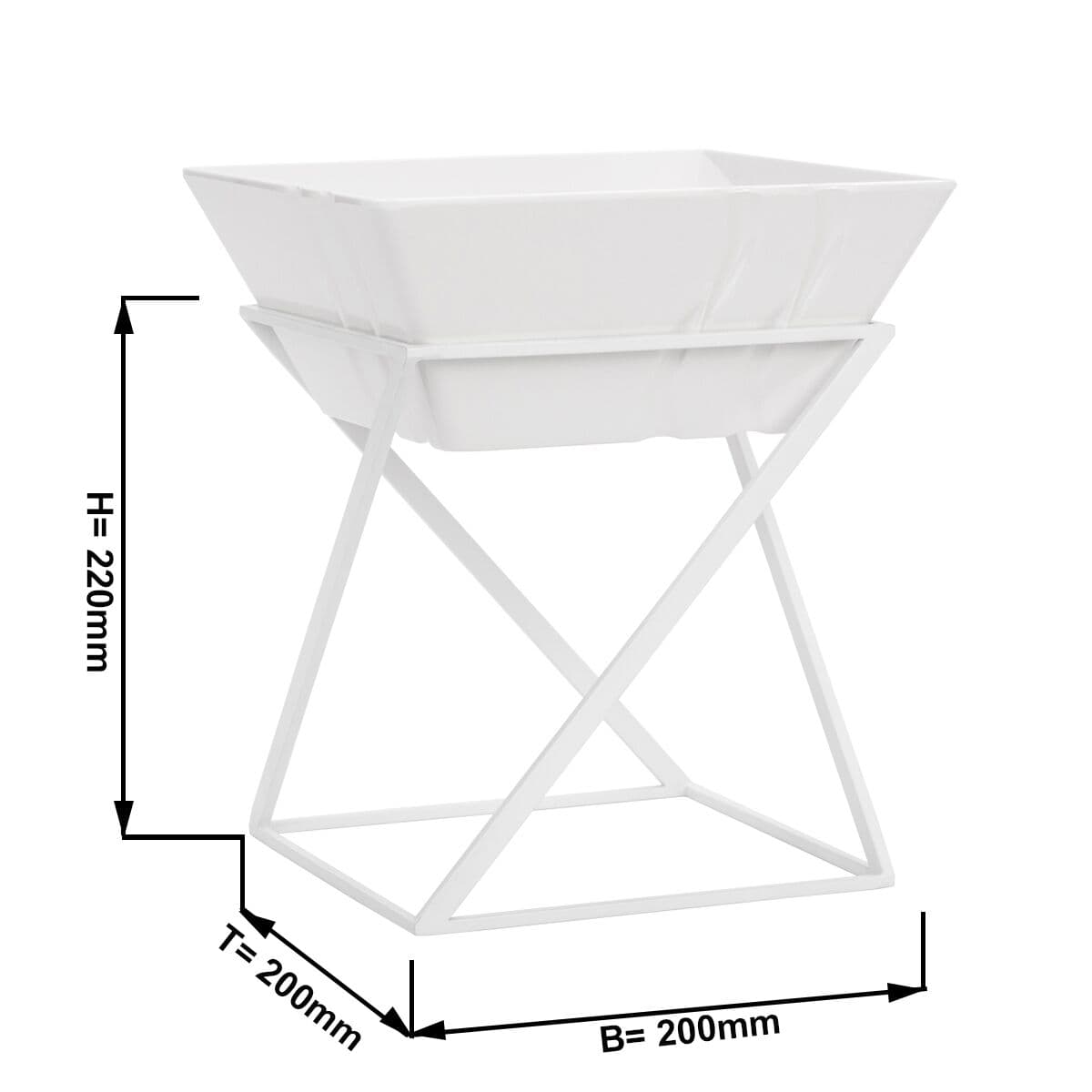 Etagerie / buffet stand - incl. 1 melamine bowl - angular