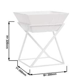 Etagerie / buffet stand - incl. 1 melamine bowl - angular