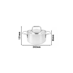 DEMEYERE | ATLANTIS 7 - Pečicí hrnec s pokličkou - Ø 160mm - nerezová ocel