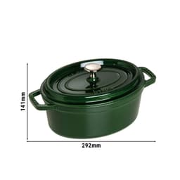 STAUB | LA COCOTTE - kokotka - Ø 230 mm - litina - bazalkově zelená