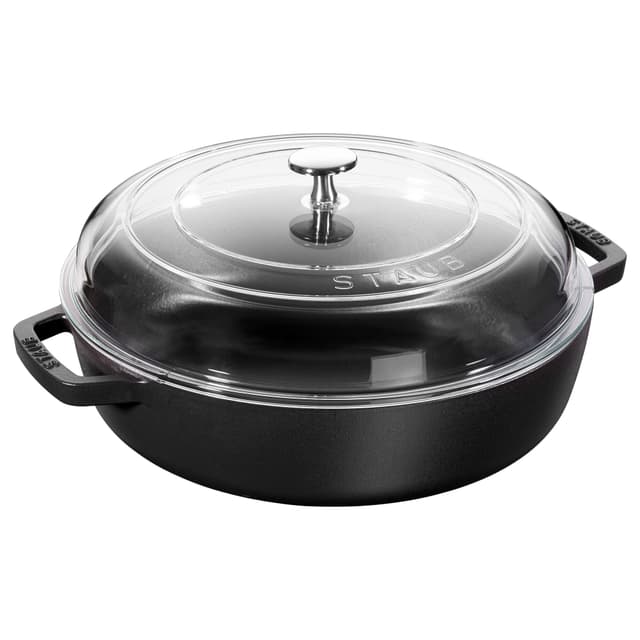 STAUB | BRAISERS - Pečicí hrnec se skleněnou poklicí - 260mm - litina - černý