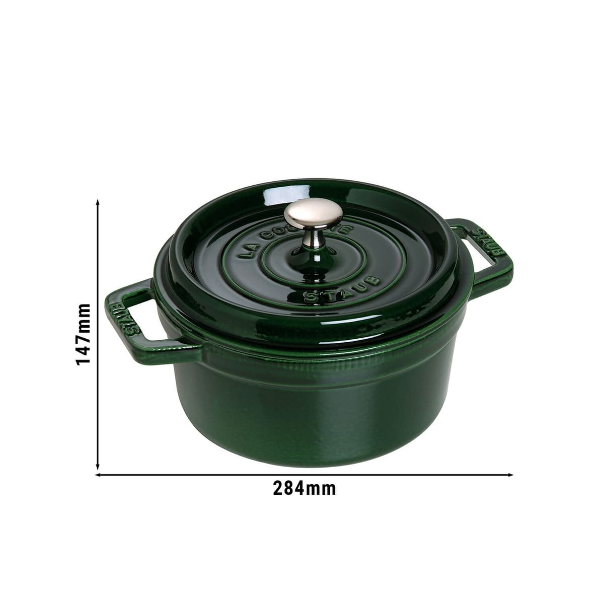 STAUB | LA COCOTTE - kokotka - Ø 220 mm - litina - bazalkově zelená