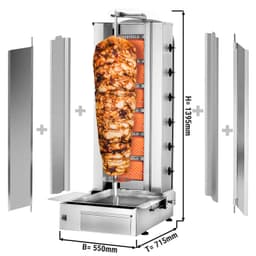 Gril na gyros/kebab - 6 hořáků - max. 100 kg