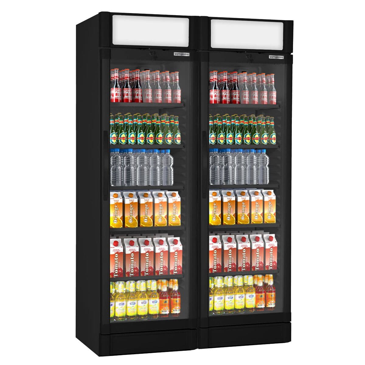 (2 pieces) Beverage refrigerator - 694 litres (total) - black