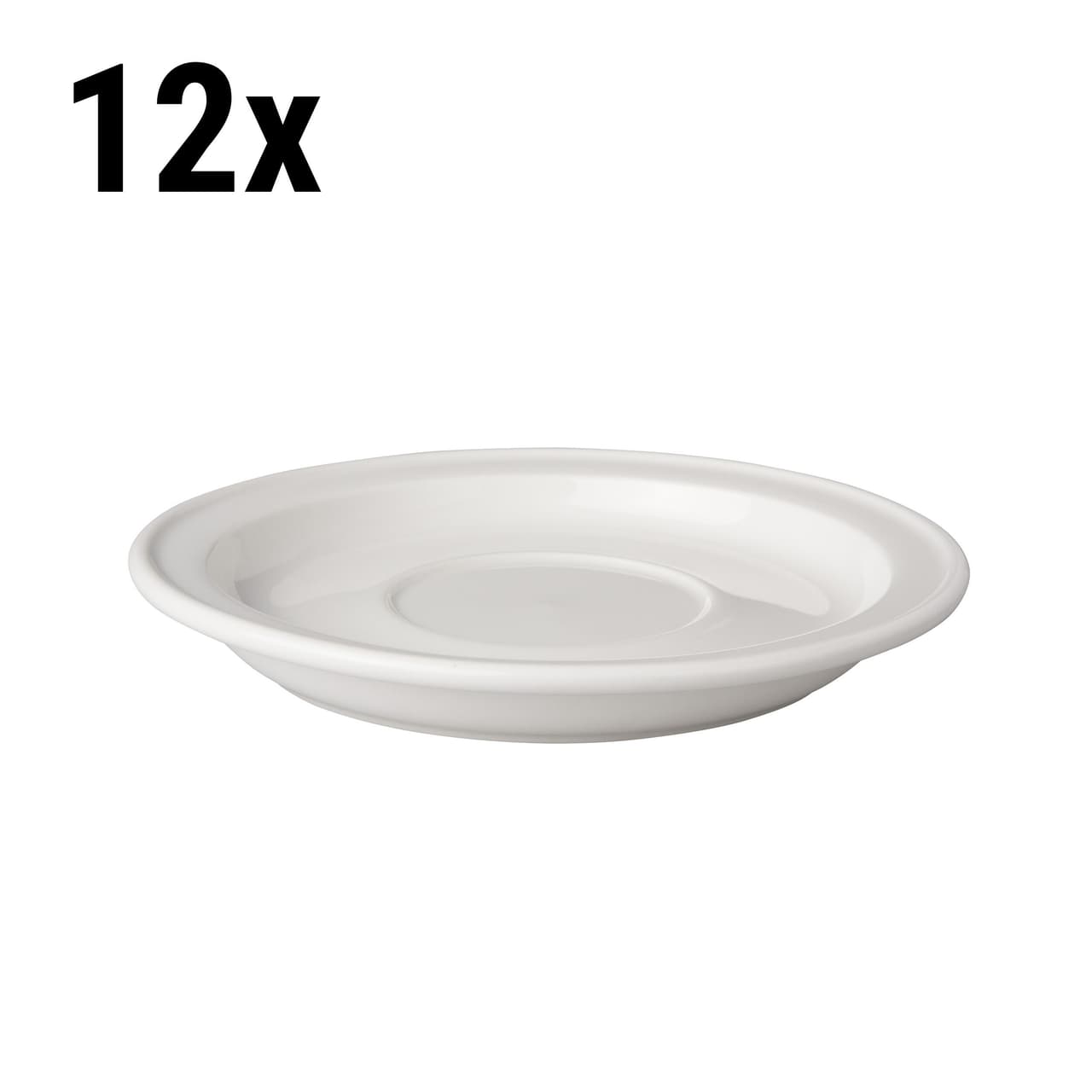 (12 Kusů) BUDGETLINE Mammoet podšálek - Ø 17 cm - bílý