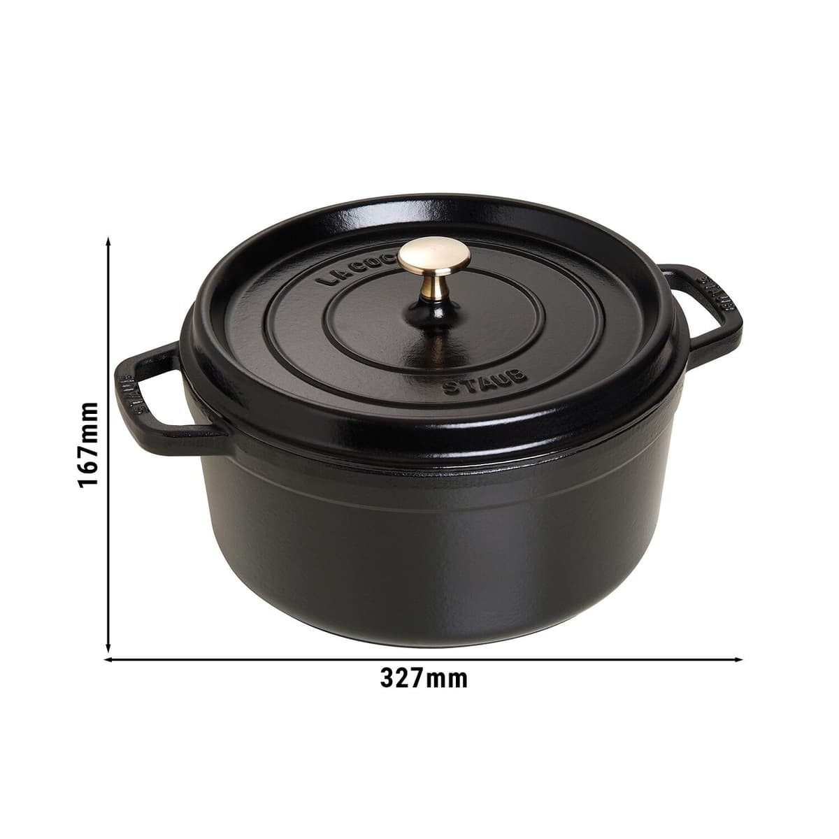 STAUB | LA COCOTTE - kokotka - Ø 260 mm - litina - černá