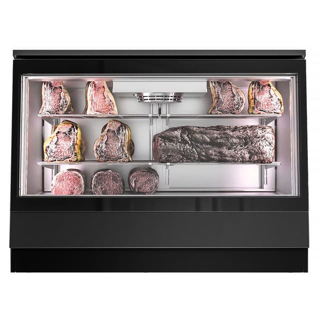 Dry Aging - Kühlvitrine 1,4 m - Schwarz