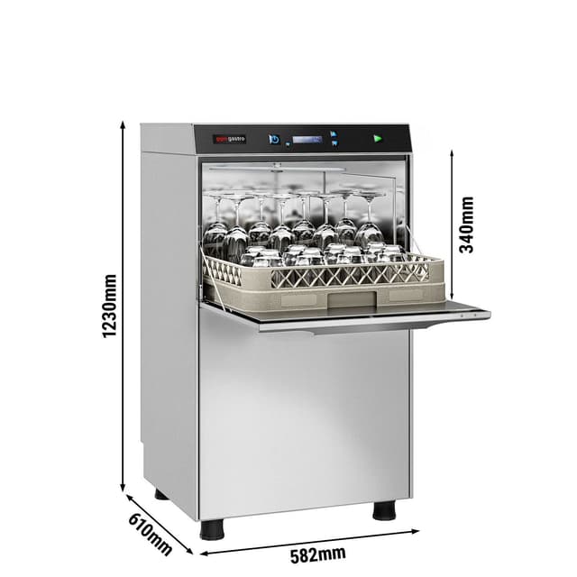 Doppelwandige Geschirrspülmaschine - Digital - 3,9 kW - mit Reinigerpumpe