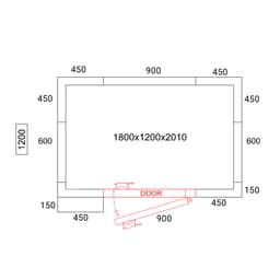 Cold room - 1800x1200mm - 3,15m³ - incl. cooling unit