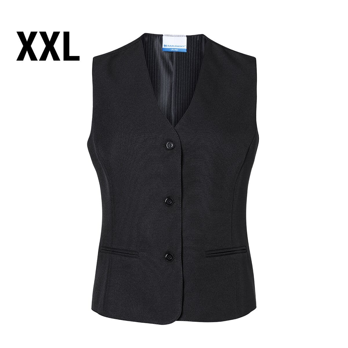 (6 pieces) Karlowsky - Ladies Vest Basic - Black - Size: XXL