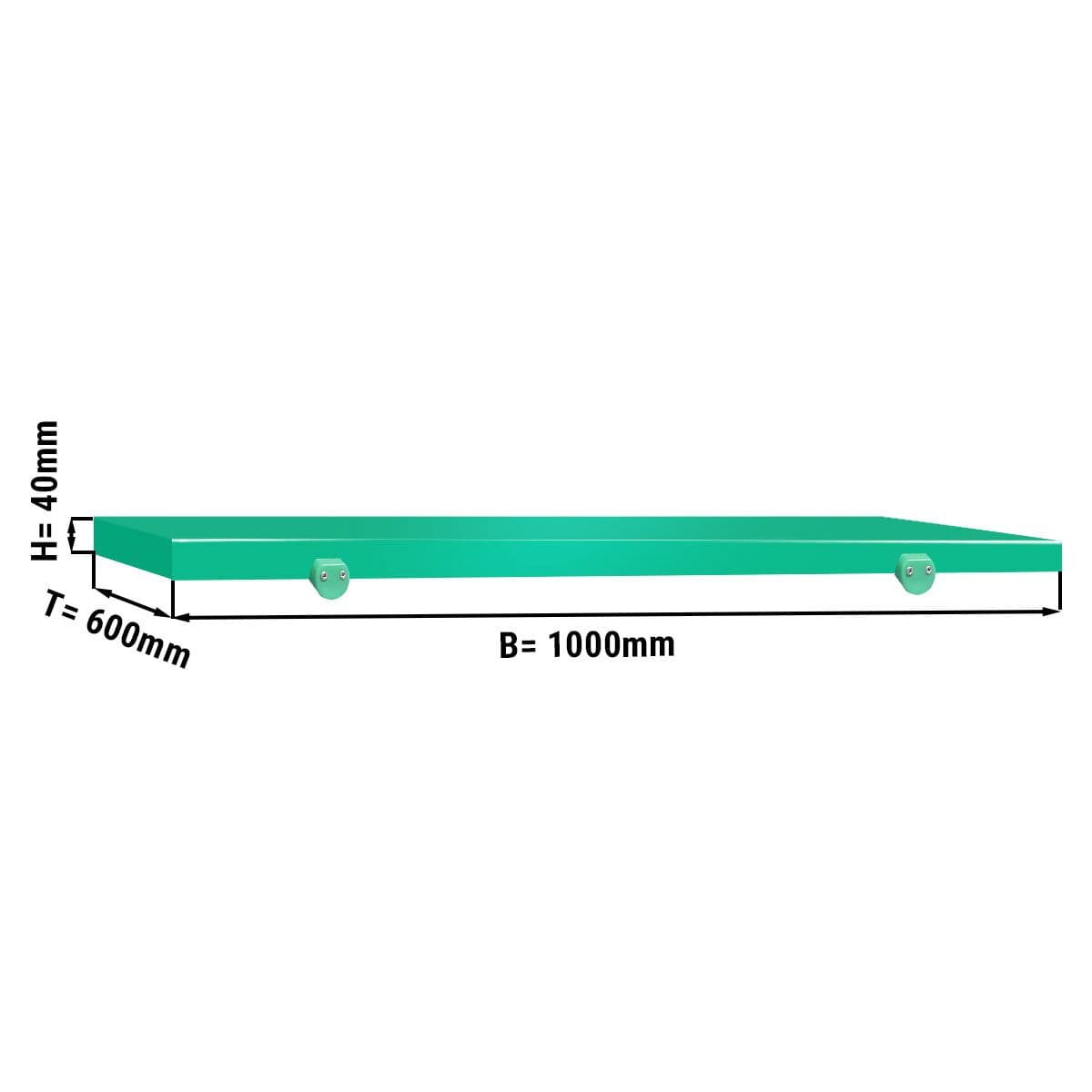 Cutting board for working table - 1000 x 600 mm - Green