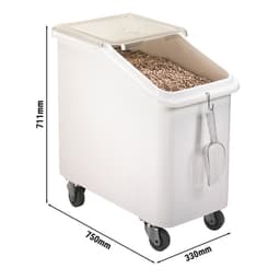 CAMBRO | Mehlwagen / Zutatenwagen - 102 Liter - Polyethylen