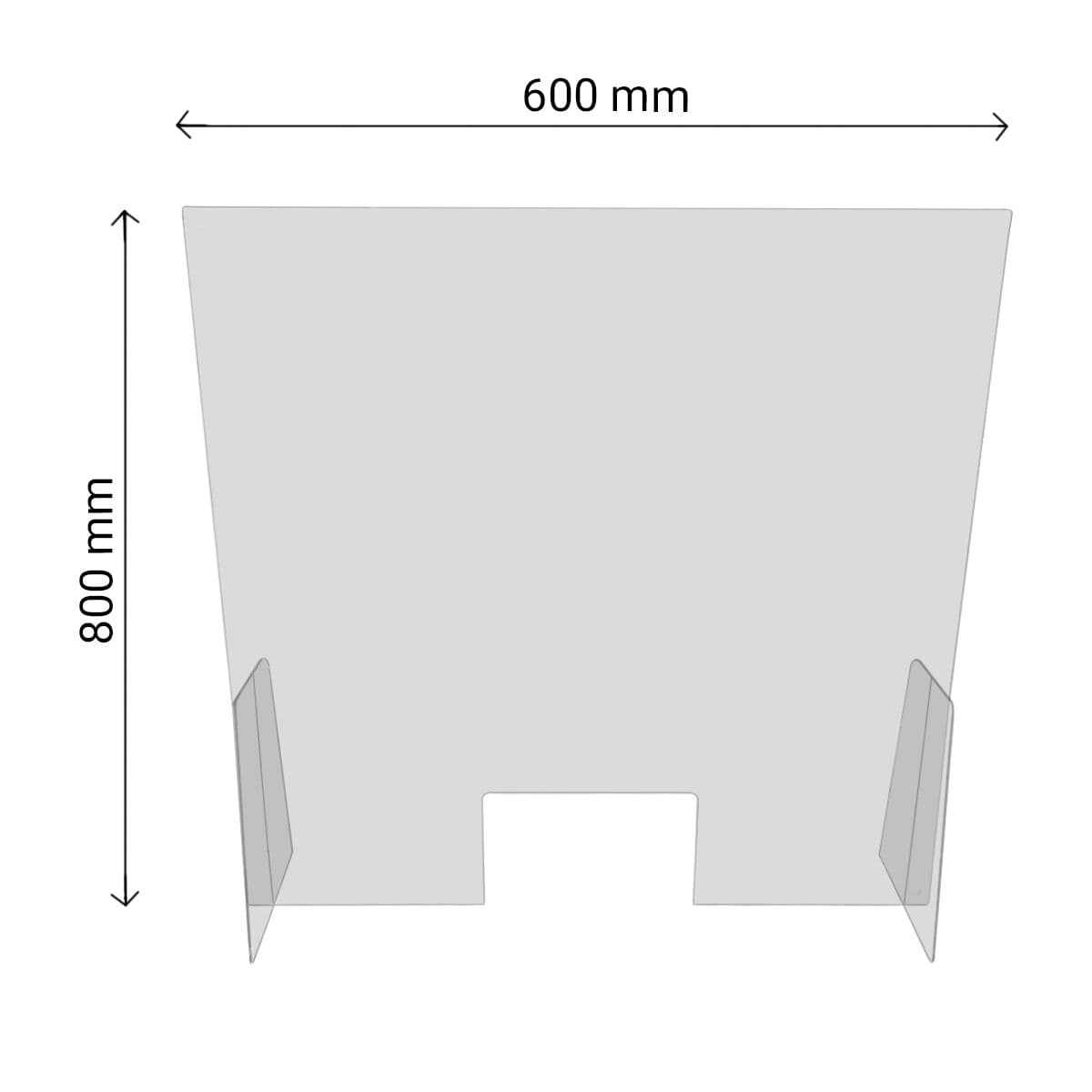 Hygienická ochrana proti kýchání / virům - 60 x 80 cm - s výřezem