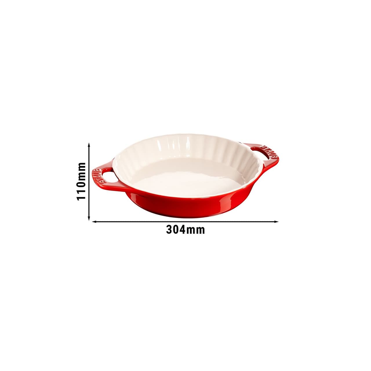 STAUB | CERAMIQUE - Dortová forma - Ø 240mm - keramika - třešňově červená