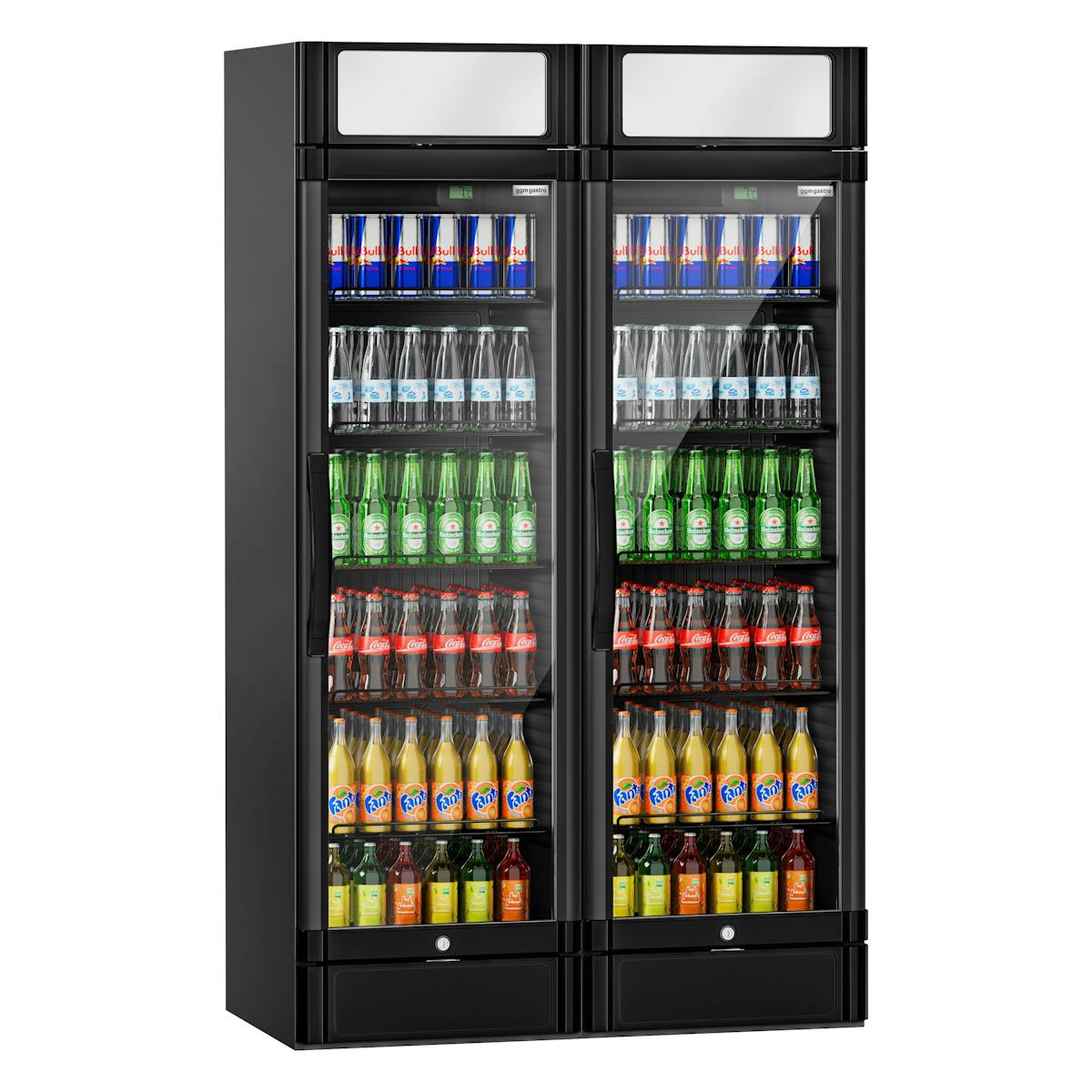 (2 pieces) Beverage refrigerator - 694 litres (total) - black