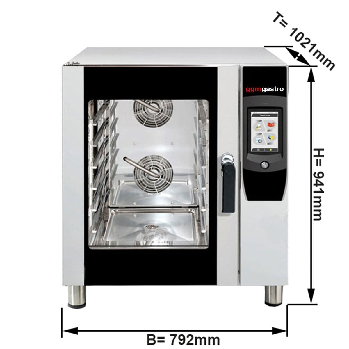 Commercial Bakery Convection Oven - Touch - 6x EN 60x40