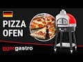 Gas pizza oven - Black - Height: 0.77m - Manual - incl. base frame